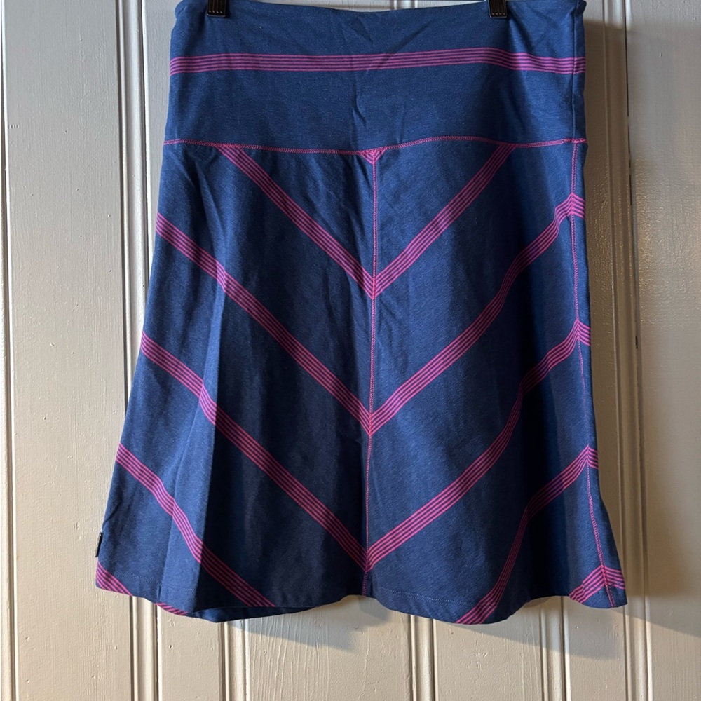 Lole A-Line Skirt in Blue with Pink Stripes